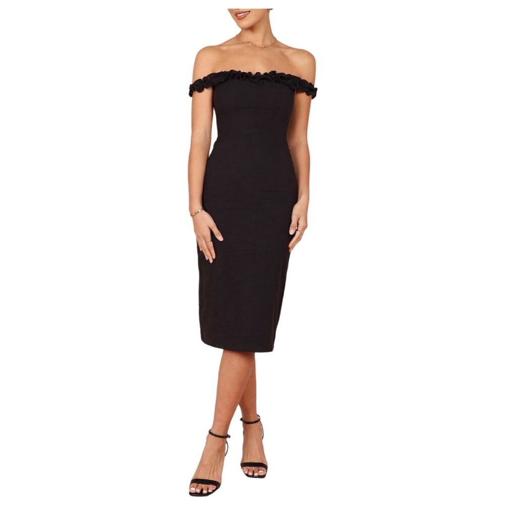 Petal & Pup Florez off the shoulder Midi sleeveless cotton dress size 4 DEFECT